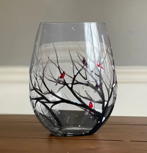 TreeArt | Kunstvolle Baum-Weingläser – Spülmaschinenfest & edel Winter Glas ohne Stiel Decorique.de