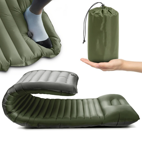 TrekRest | Tragbare Luftmatratze mit Fußpumpe & Outdoor-Komfort Schwarz Decorique.de