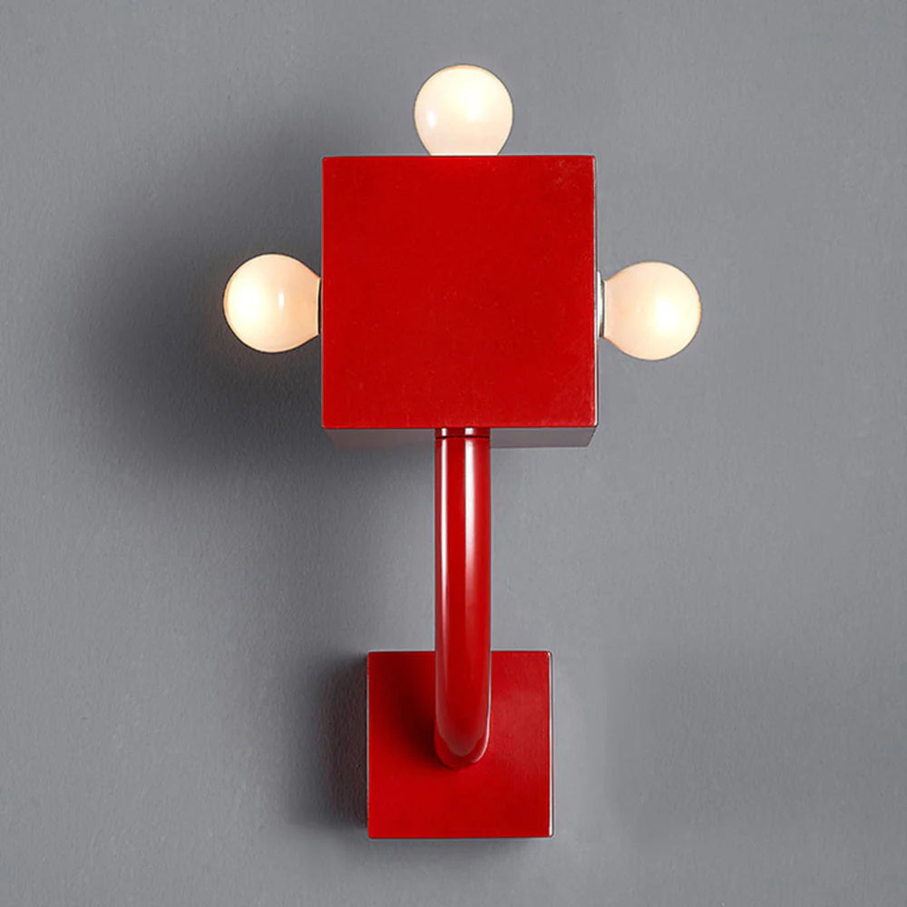 TriGlowCube | Rote Geometrische Lampe Decorique.de
