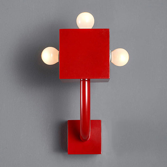 TriGlowCube | Rote Geometrische Lampe Decorique.de