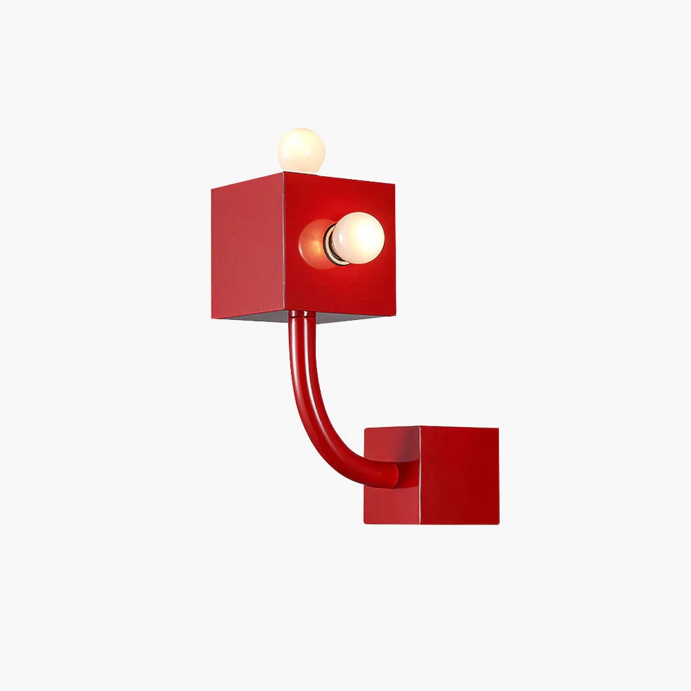 TriGlowCube | Rote Geometrische Lampe Decorique.de