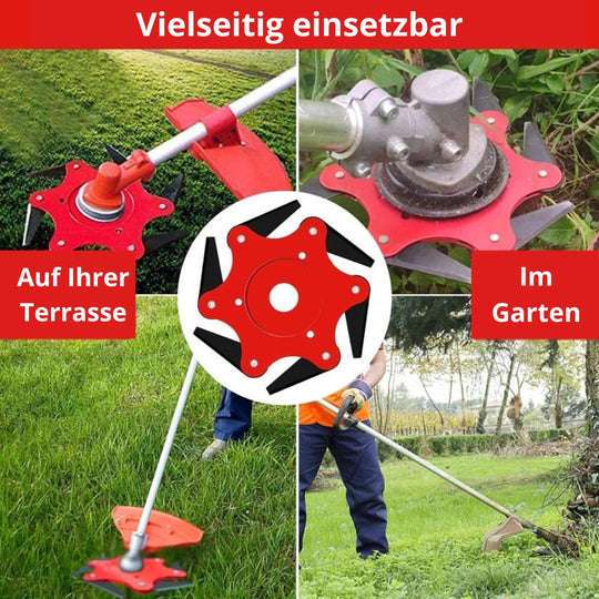 TrimForce | Universeller 6-Klingen Schneidkopf für Rasentrimmer Decorique.de