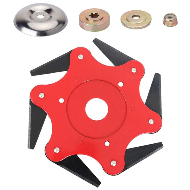 TrimForce | Universeller 6-Klingen Schneidkopf für Rasentrimmer Decorique.de