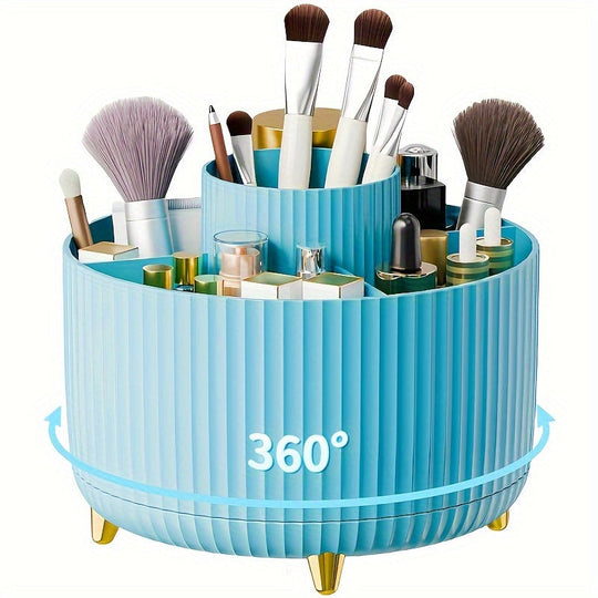 TurnChic | Make-up-Organizer mit rotierendem Design Blau Decorique.de