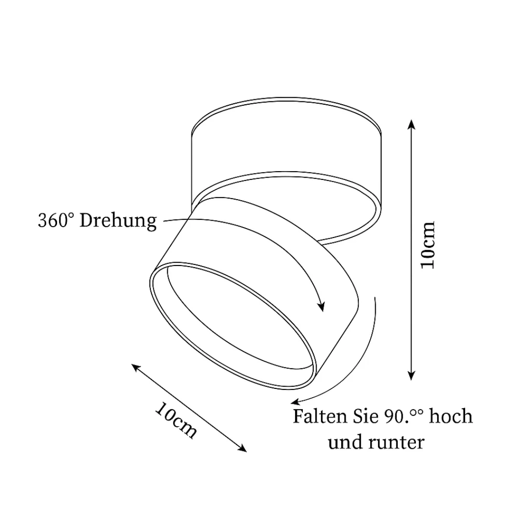 TurnLume | Surface-Deckenlampe – Moderne Drehbare Spot-Beleuchtung Decorique.de