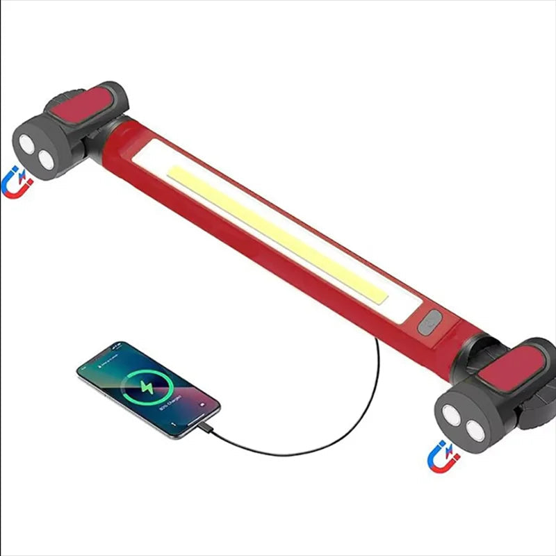 TwinGlow | Wiederaufladbare LED-Arbeitsleuchte mit Magnetbasis Rot Decorique.de