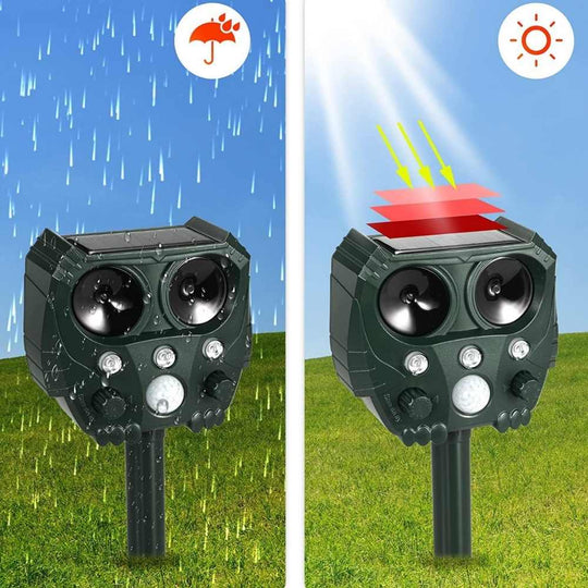 UltraSonic | Repellent Ultraschall und Lärm Sonar Abschreckung für Katze, Fuchs, Ratte, Eichhörnchen und Hund Decorique.de