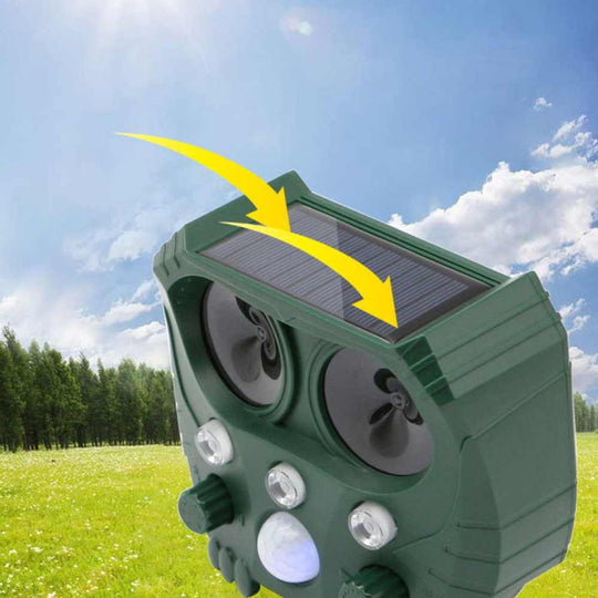 UltraSonic | Repellent Ultraschall und Lärm Sonar Abschreckung für Katze, Fuchs, Ratte, Eichhörnchen und Hund Decorique.de