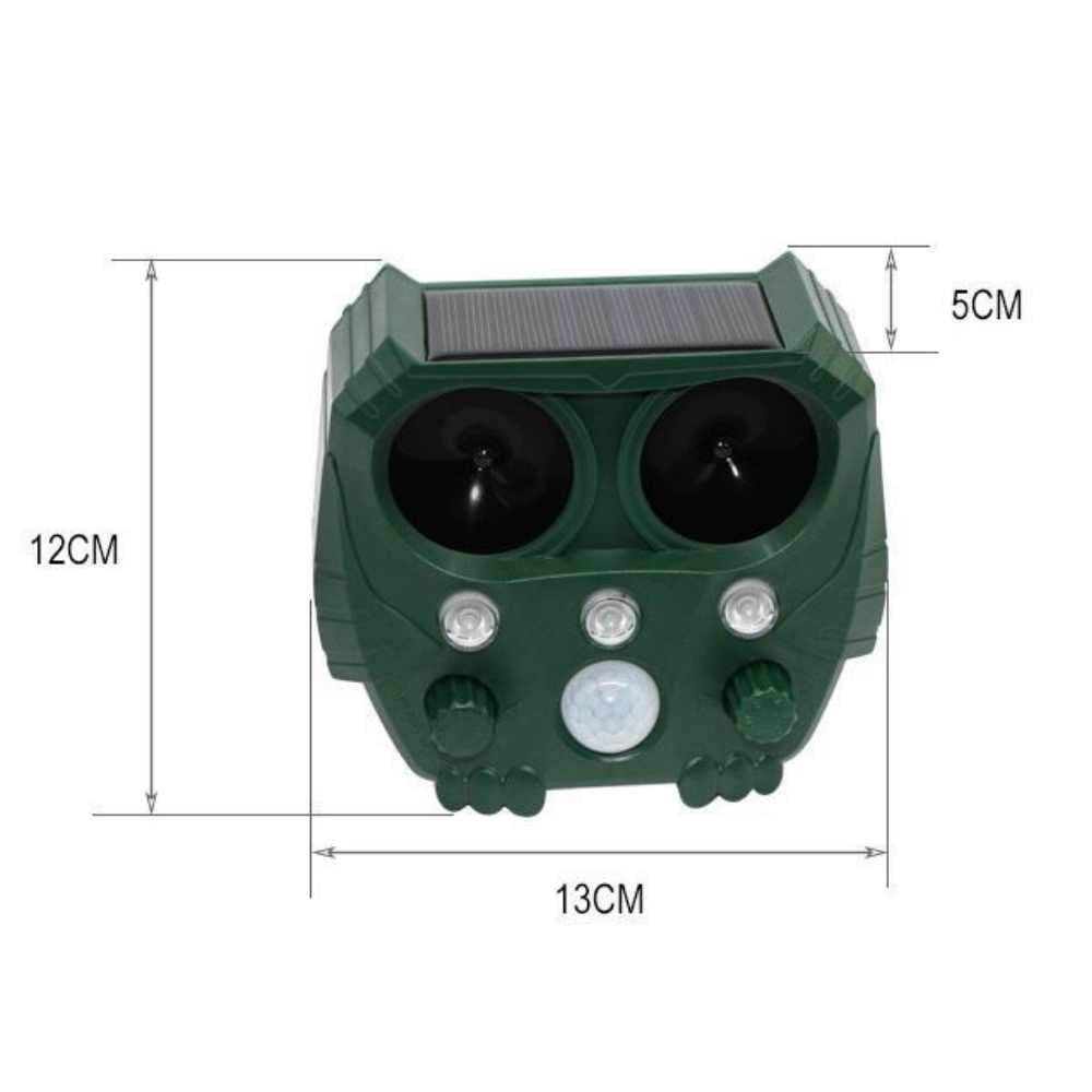 UltraSonic | Repellent Ultraschall und Lärm Sonar Abschreckung für Katze, Fuchs, Ratte, Eichhörnchen und Hund Decorique.de