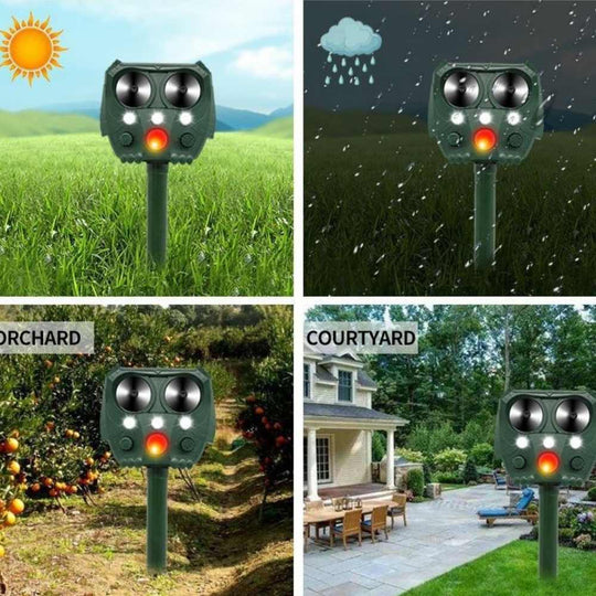 UltraSonic | Repellent Ultraschall und Lärm Sonar Abschreckung für Katze, Fuchs, Ratte, Eichhörnchen und Hund Decorique.de