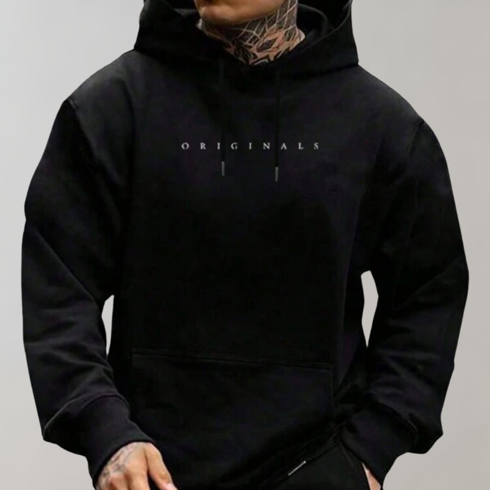 UrbanEdge | Minimalistischer Streetwear-Hoodie | Herren Schwarz Decorique.de