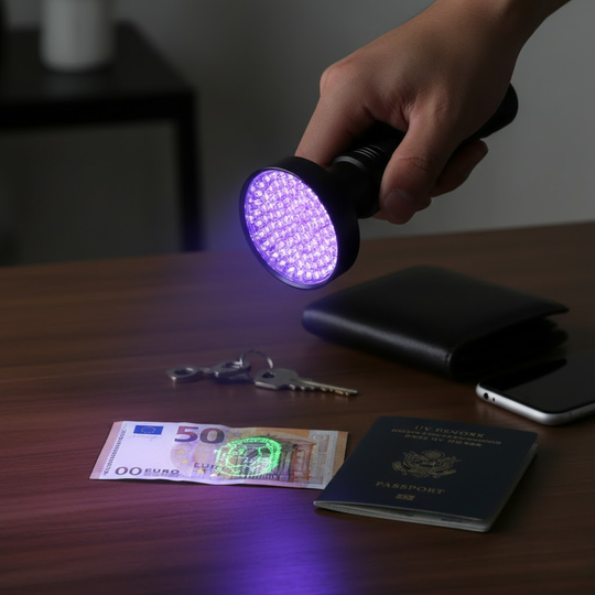 UVGuard | UV-Taschenlampe zur Bettwanzen-Erkennung und Fleckenfinder Decorique.de