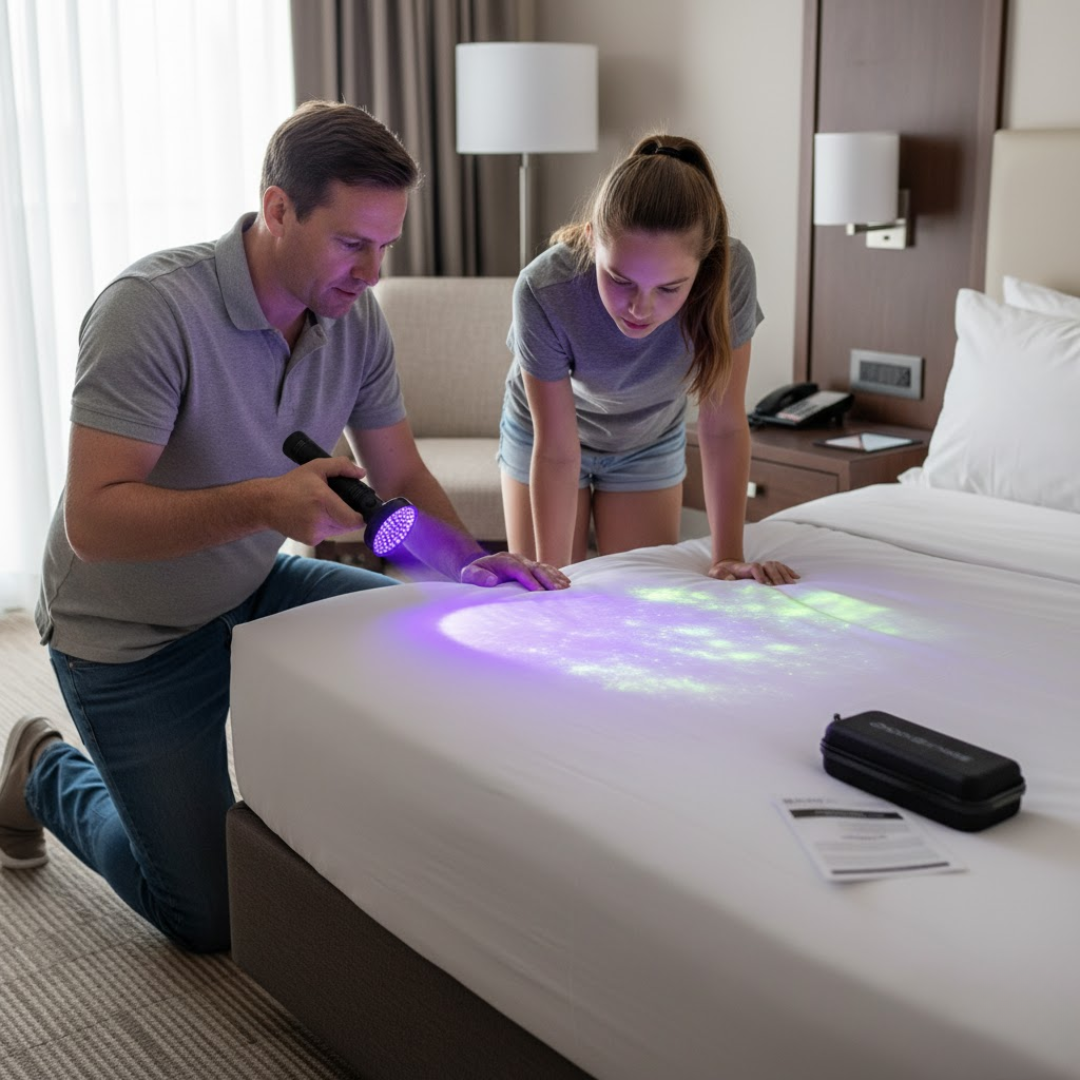 UVGuard | UV-Taschenlampe zur Bettwanzen-Erkennung und Fleckenfinder Decorique.de