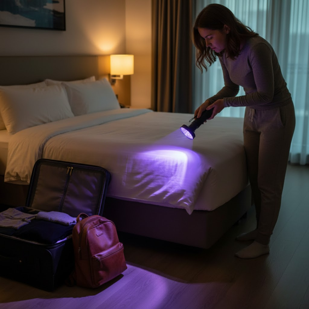 UVGuard | UV-Taschenlampe zur Bettwanzen-Erkennung und Fleckenfinder Decorique.de