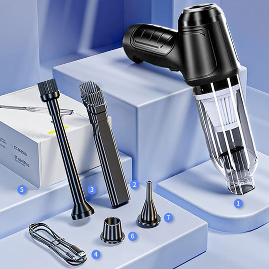 VacBoost | Kompakter 120W Staubsauger & Gebläse in einem Schwarz * Grundset Decorique.de