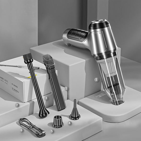 VacBoost | Kompakter 120W Staubsauger & Gebläse in einem Silber * Extra Power-Version Decorique.de