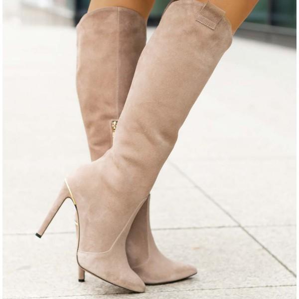 Valerie | Damen Stiefel mit Absatz – Elegant & Komfortabel Beige Decorique.de