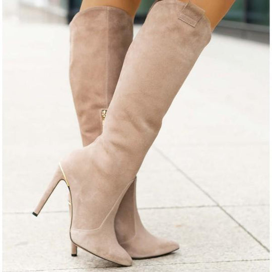 Valerie | Damen Stiefel mit Absatz – Elegant & Komfortabel Beige Decorique.de