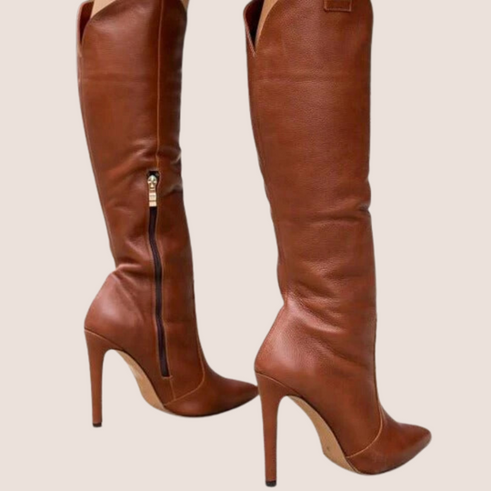 Valerie | Damen Stiefel mit Absatz – Elegant & Komfortabel Dunkelbraun Decorique.de