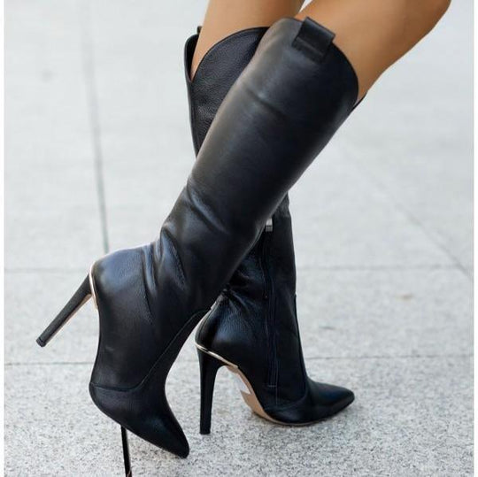 Valerie | Damen Stiefel mit Absatz – Elegant & Komfortabel Schwarz Decorique.de