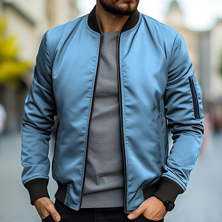 Valor | Stilvolle Bomberjacke | Herren Blau Decorique.de