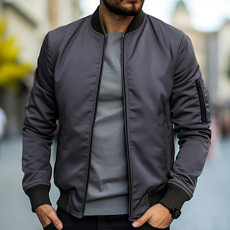 Valor | Stilvolle Bomberjacke | Herren Dunkelgrau Decorique.de