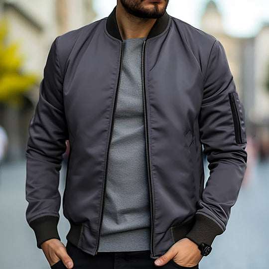 Valor | Stilvolle Bomberjacke | Herren Dunkelgrau Decorique.de