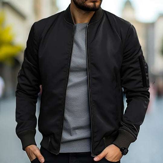Valor | Stilvolle Bomberjacke | Herren Schwarz Decorique.de