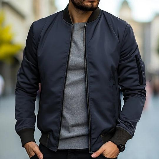 Valor | Stilvolle Bomberjacke | Herren Tiefblau Decorique.de