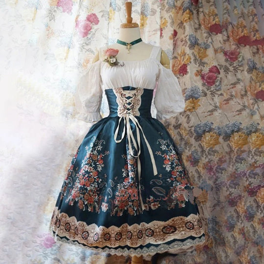 BlütenKrone | Damen-Dirndl – Blumen Oktoberfest Dirndl Kleid
