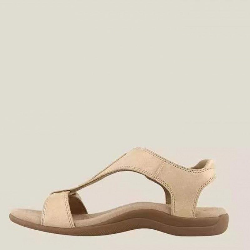 Velinia | Damensandalen – Orthopädischer Halt für jeden Tag Beige Decorique.de