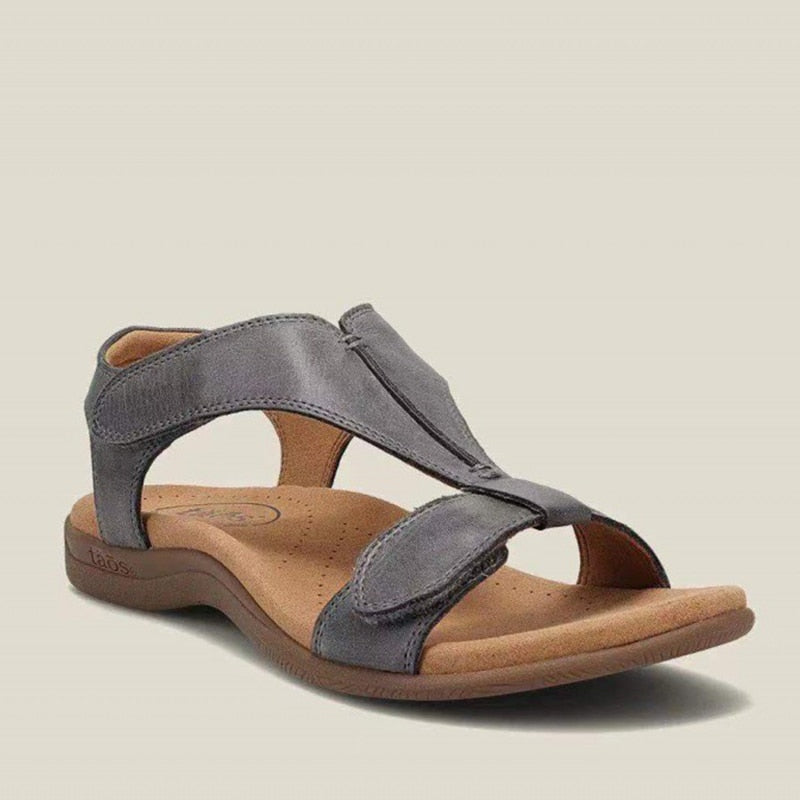 Velinia | Damensandalen – Orthopädischer Halt für jeden Tag Grau Decorique.de