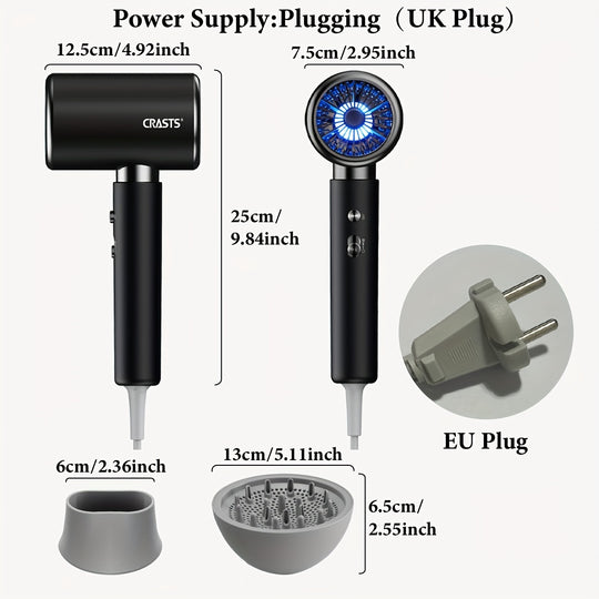 VeloDry | Ionen-Föhn mit Diffusor & Präzisionsdüse Decorique.de