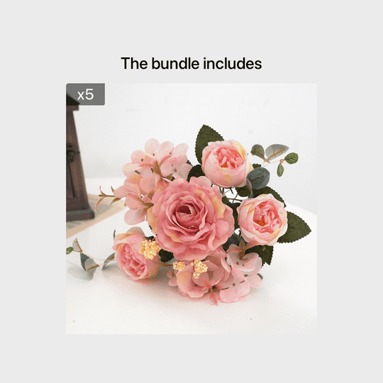 VeloriaRose | Pfingstrosenstrauß künstlich – 6 Köpfe, pflegefrei Decorique.de