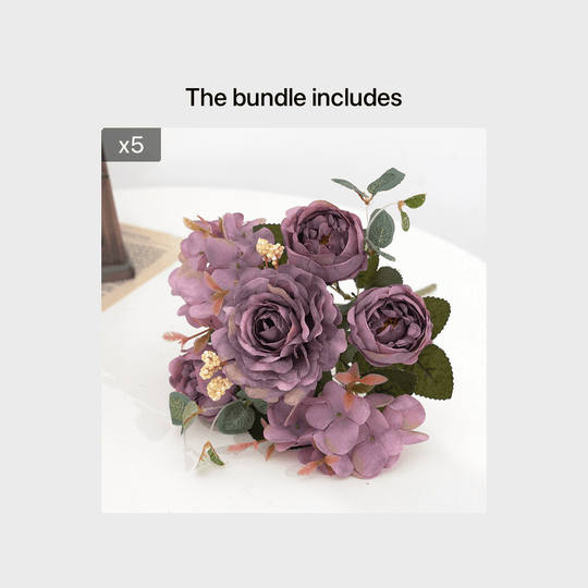 VeloriaRose | Pfingstrosenstrauß künstlich – 6 Köpfe, pflegefrei Decorique.de