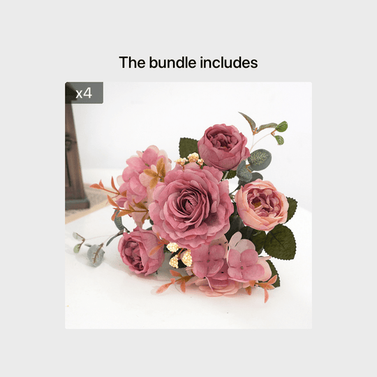 VeloriaRose | Pfingstrosenstrauß künstlich – 6 Köpfe, pflegefrei Decorique.de