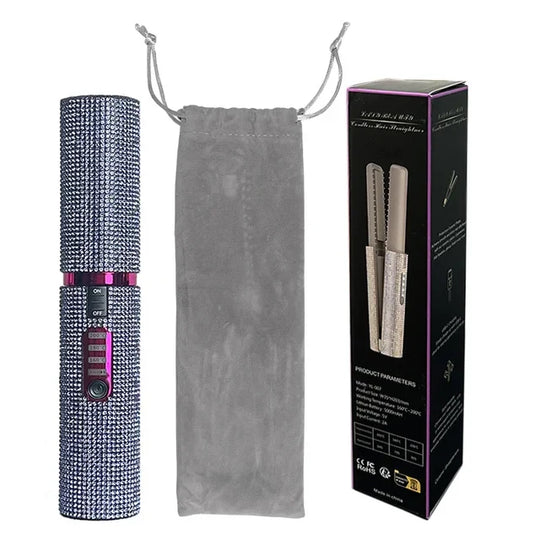 VelvetCurl | 2-in-1 Haarwerkzeug Blauer Diamant Decorique.de