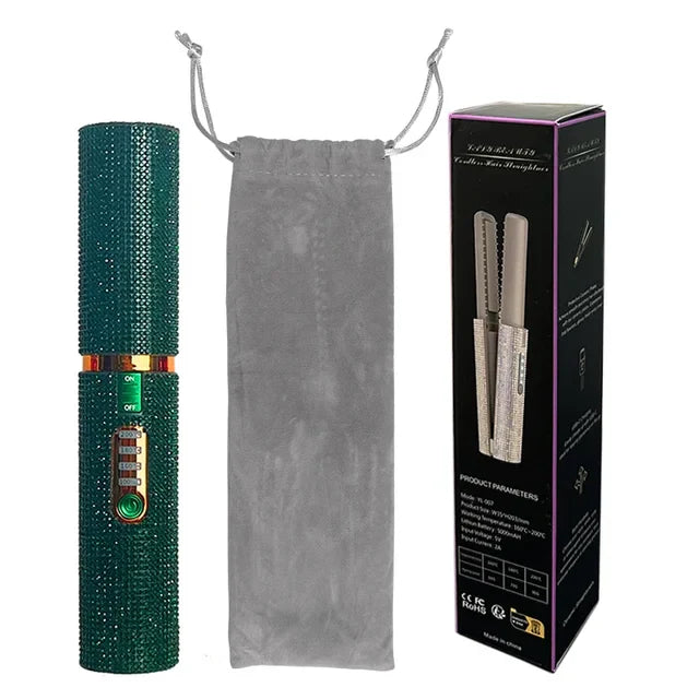 VelvetCurl | 2-in-1 Haarwerkzeug Grüner Diamant Decorique.de