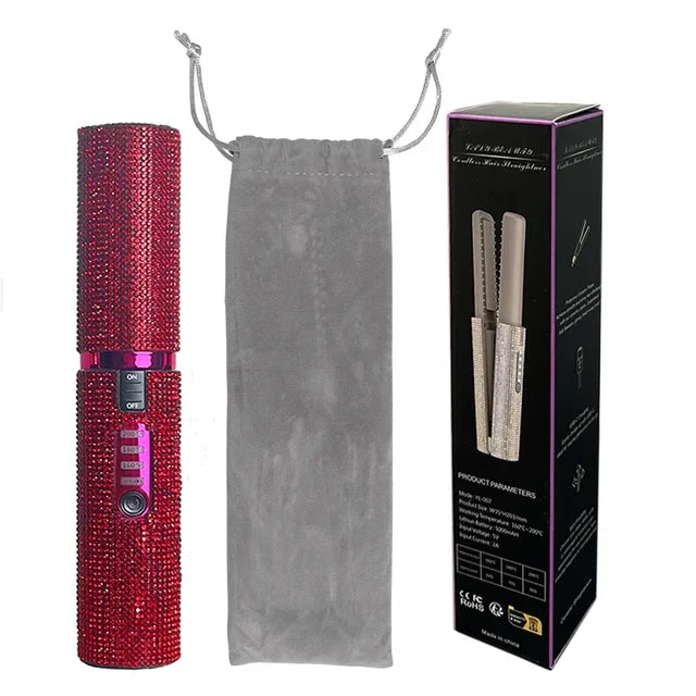 VelvetCurl | 2-in-1 Haarwerkzeug Roter Diamant Decorique.de