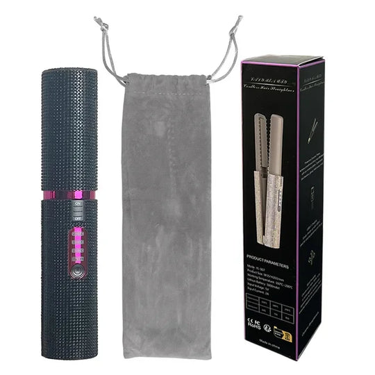 VelvetCurl | 2-in-1 Haarwerkzeug Schwarzer Diamant Decorique.de