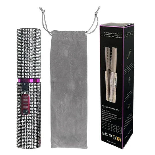 VelvetCurl | 2-in-1 Haarwerkzeug Silberner Diamant Decorique.de