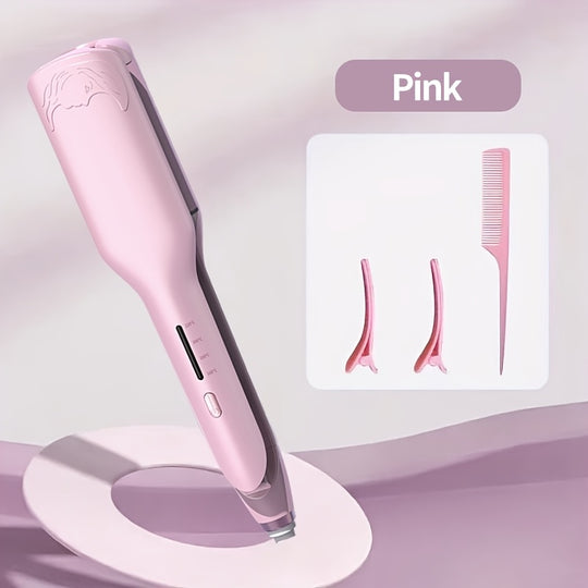 VelvetWave | 2-Barrel Welleneisen für sanfte & tiefe Locken Pink + 3 Accessories Decorique.de
