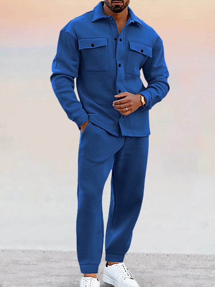 VeroFit | Stilvolles Athleisure-Set | Herren Königsblau Decorique.de