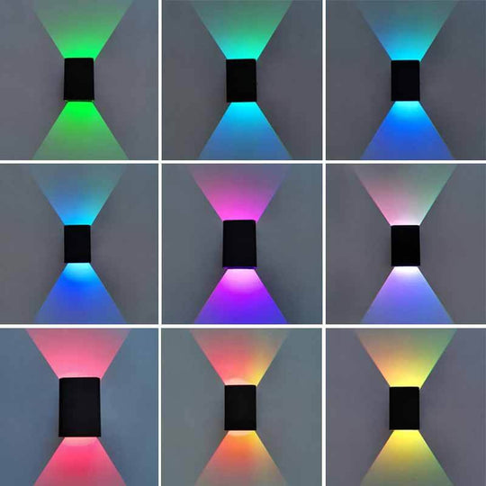 VibeSquare | Farbwechselnde LED-Leuchte für kreative Räume RGB Schwarz 230V Decorique.de