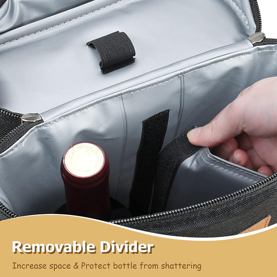 VinoCarry | Isolierte Doppel-Weinflaschen-Tasche – 1+1 GRATIS Aktion Decorique.de