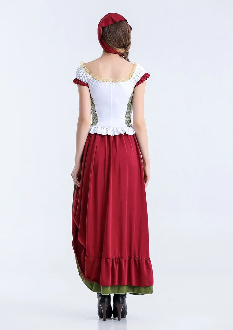 VintageChic | Elegantes Rotes Oktoberfest-Kleid Decorique.de