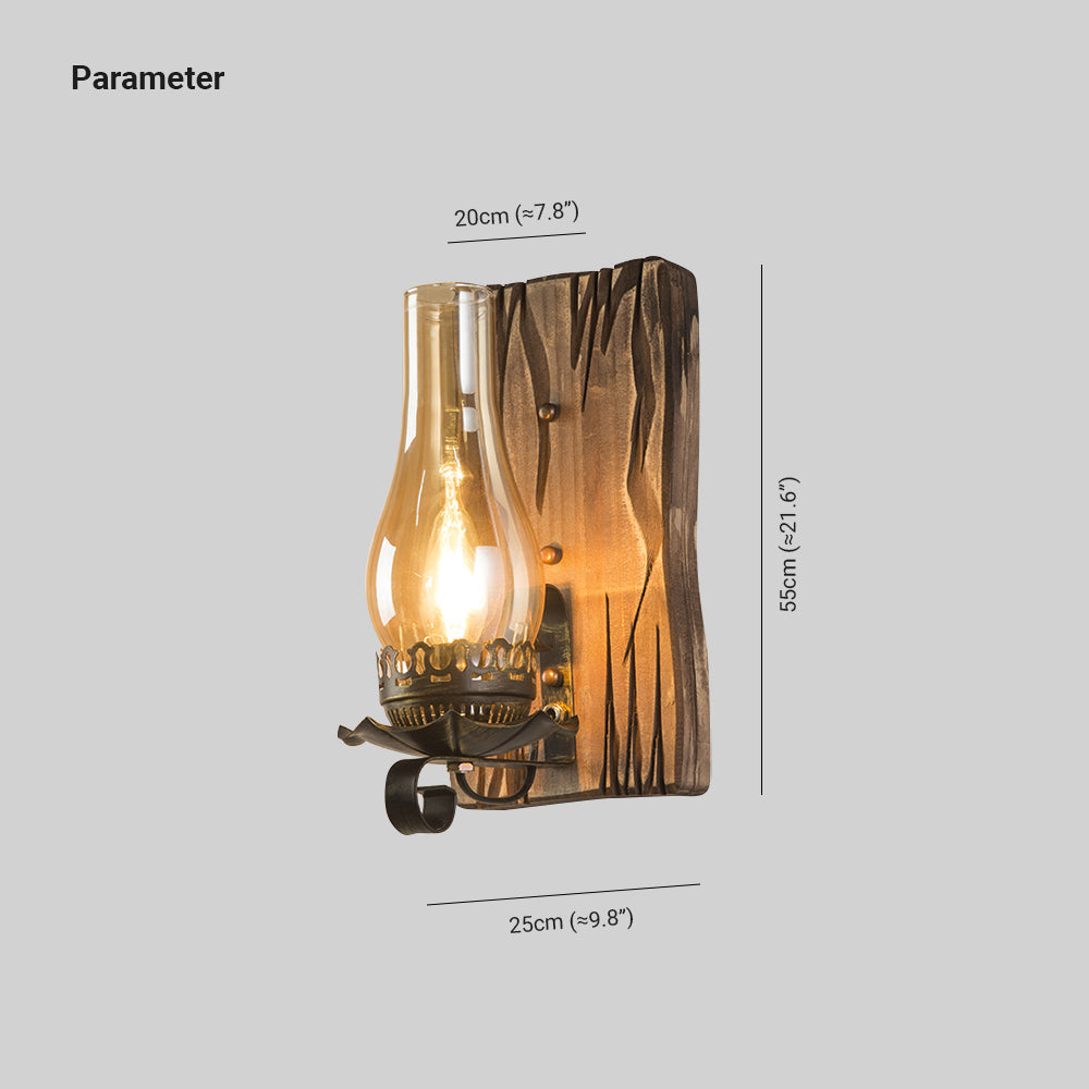 VintageHearth | Klassische Wandleuchte aus Holz Decorique.de