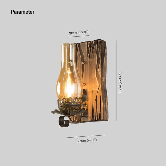 VintageHearth | Klassische Wandleuchte aus Holz Decorique.de