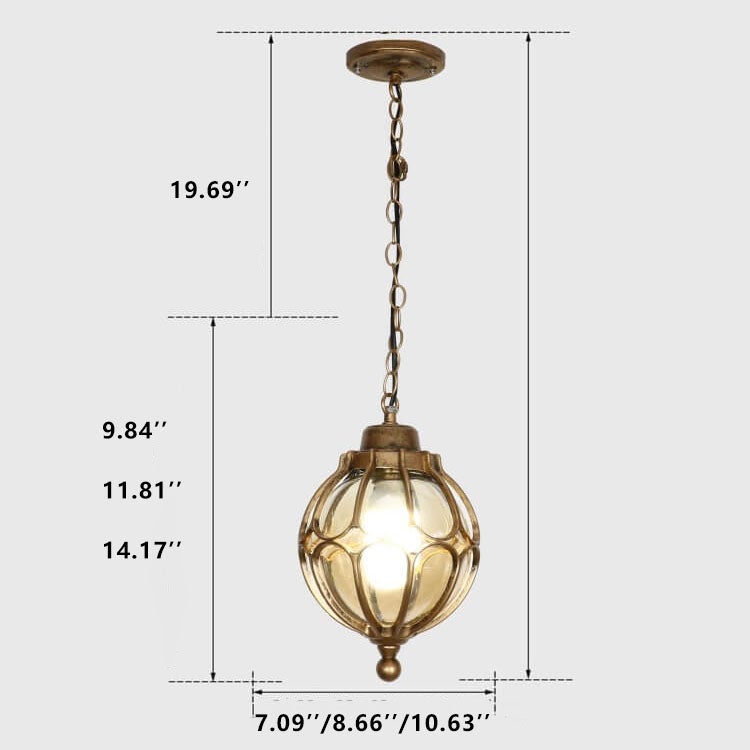 VintaSphere | Wasserdichte Hängelampe für Terrasse & Zaun Decorique.de