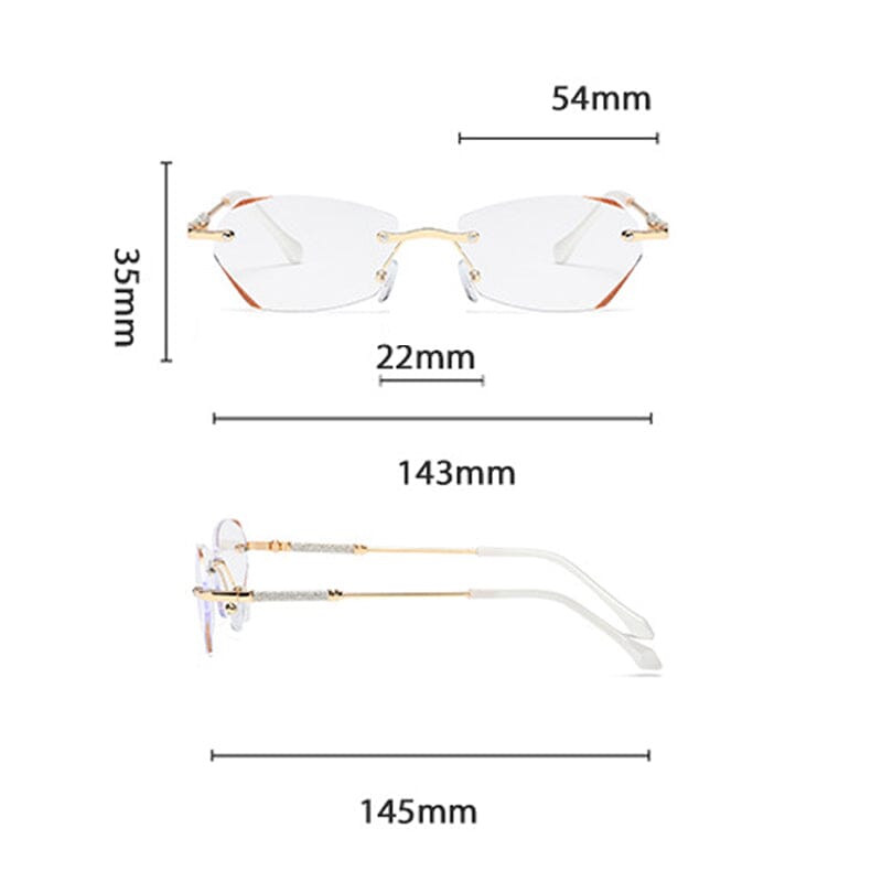 VisionEase | Stilvolle randlose Anti-Blaulicht-Lesebrille Decorique.de